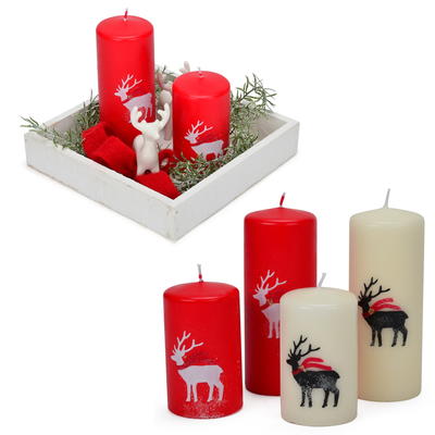 Stumpenkerze Pepe, Kerzen, Weihnachtskerzen