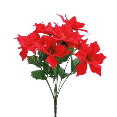Weihnachtsstern-Busch, Weihnachtsstern, Poinsettia, Kunstpflanzen, k�nstlicher Weihnachtsstern, Weihnachtsdeko 