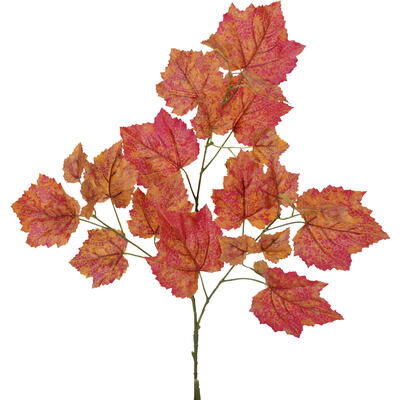 Weinlaub-Zweig, orange, Herbstdeko
