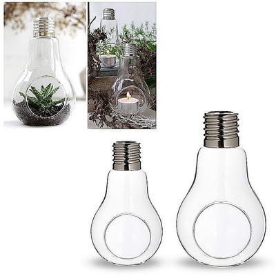 Windlicht Glhbirne, Glasvase, Dekoglas, Glasgef, Teelichthalter