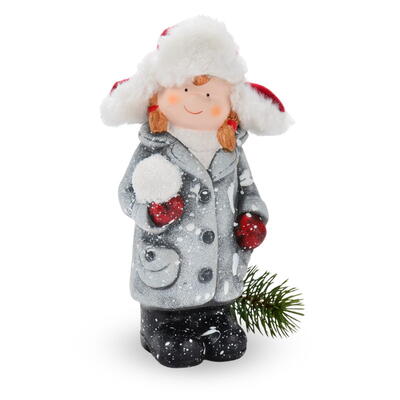 Winterkind, Winterkinder, Figur, Winterfigur, Keramikfigur. Keramik-Figur, Winterdeko