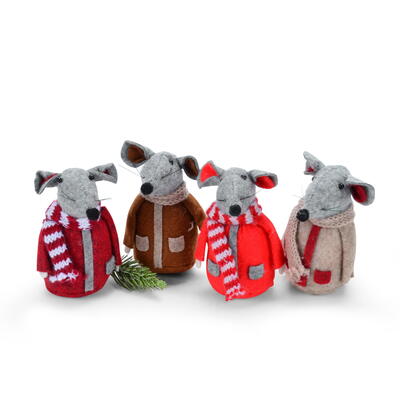 Wintermaus, Maus, Filzmaus, Deko-Maus, Weihnachtsmaus,Winterdeko