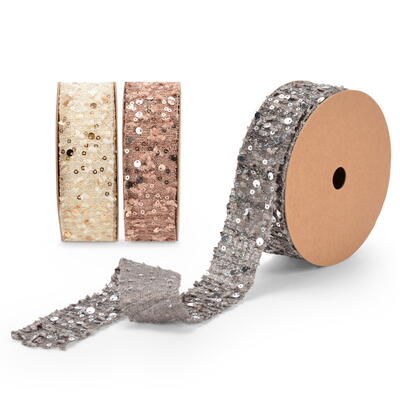 Zierband Italien, Hochzeitsband, Band, Dekoband, Vintage Band, Glitzerband, Band mit Pailletten, Paillettenband