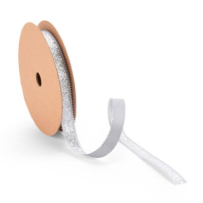 Zierband Kibali, Weihnachtsband, Silberband, Band, Bnder, Weihnachten, Schleifenband, Advent