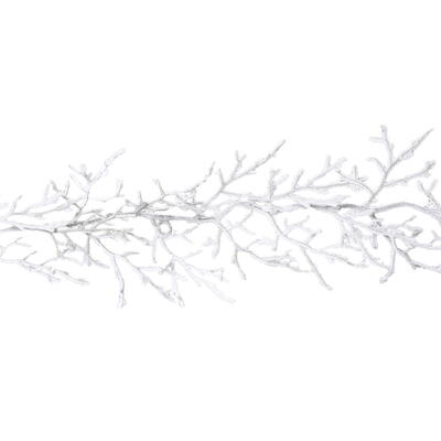 Zweiggirlande, Dekozweig-Girlande, weie Girlande, Wintergirlande, Zweig-Girlande