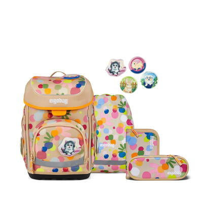ergobag Schulranzen Cubo, 5.-teilig, Flower PowBr
