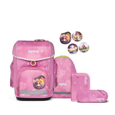 ergobag Schulranzen Cubo, 5-teiliges Set, WolkenzauBr