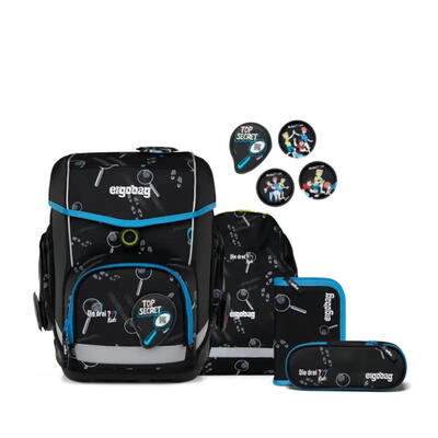 ergobag Schulranzen Cubo, 5-teiliges Set, Brdektiv