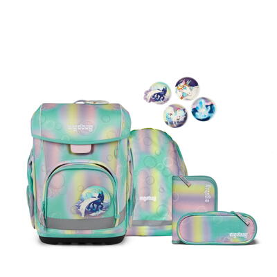 ergobag cubo light, Schulranzen-Set, 5-teilig, ZauB�rwelt