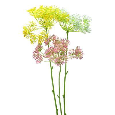 knstliche Schafgarbe, Bltenzweig, Kunstblume, Seidenblume, Frhlingblher