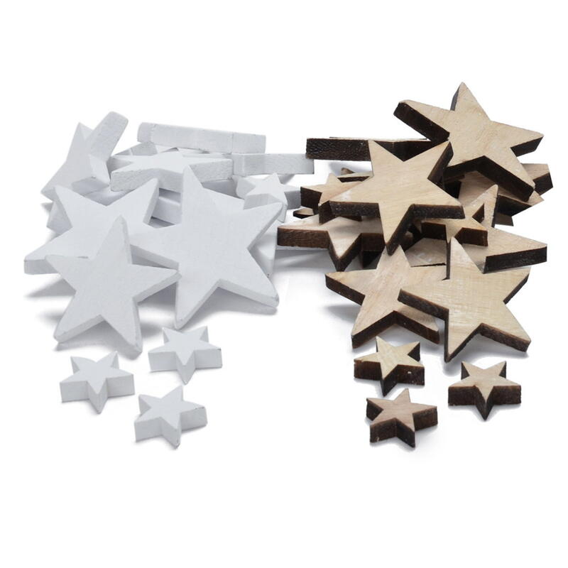 Holzsterne, Sterne aus Holz, Weihnachtsdeko, Streuer Sterne, Stern-Mix